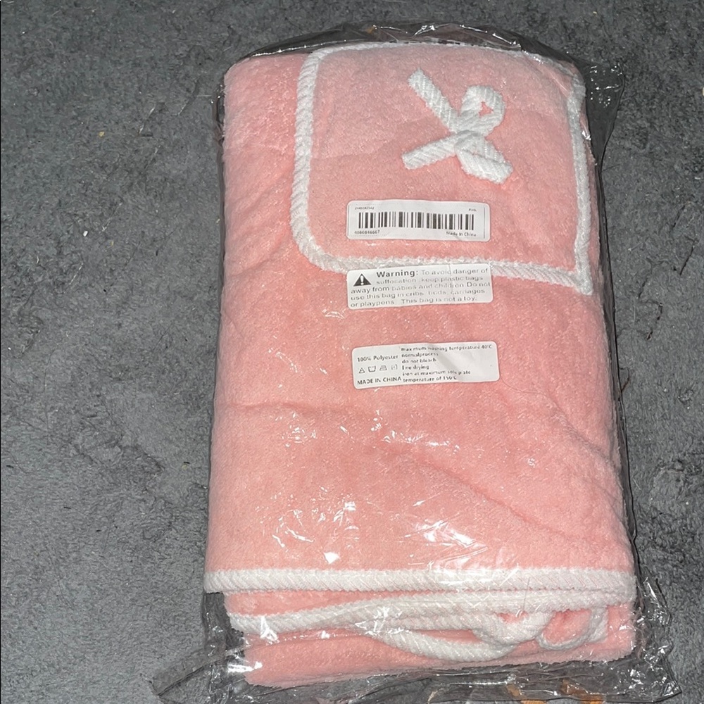 Pink Towel Wrap Dress with Pocket